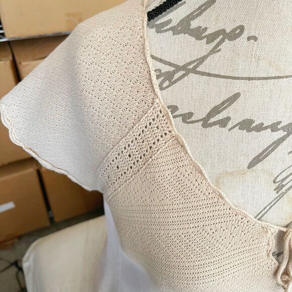 Kate Hill Womens Sweater Blouse Size Large Knit Minimalist Simple Clean Modern - Picture 5 of 12